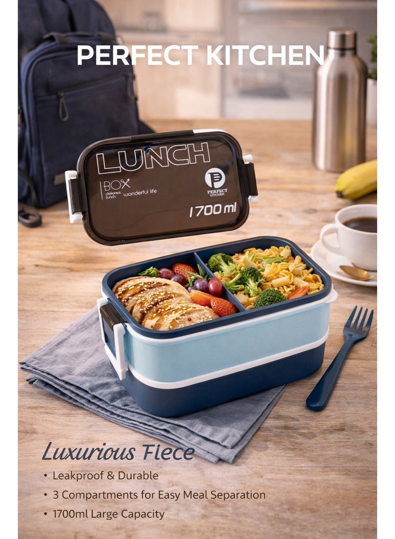 بيرفكت كيتشن علبة غداء 1700 مل- أزرق - Image 2